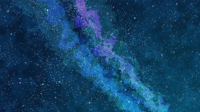 天の川が広がる流れ星が流れる星空背景