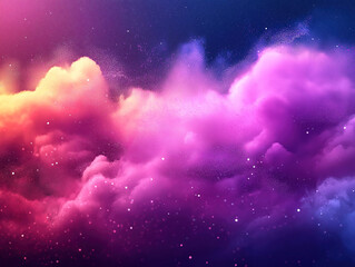 A Whimsical Colorful Fog of Holi Powders in a Soft Artistic Style