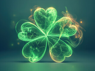 Digital Hologram Shamrock for St. Patrick&rsquo;s Day Celebrations
