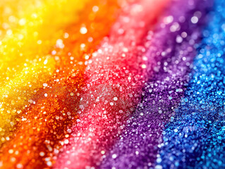 Colorful Sugar Crystals Arranged to Imitate Holi Powder Effect