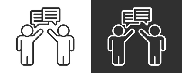 Communication Icon Set Vector Collection Isolated In Black And White