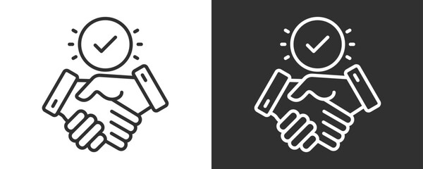 Trust Icon Set Vector Collection Isolated In Black And White