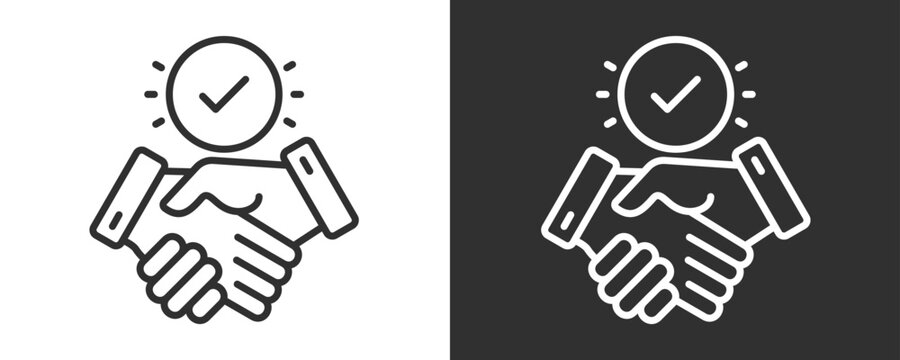 Trust Icon Set Vector Collection Isolated In Black And White