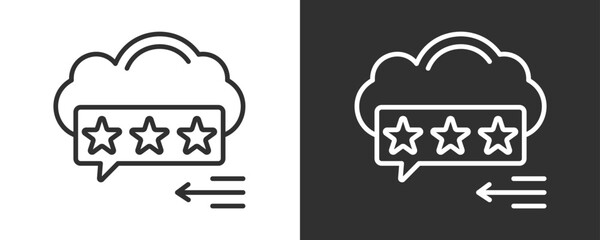 Cloud Icon Set Vector Collection Isolated In Black And White
