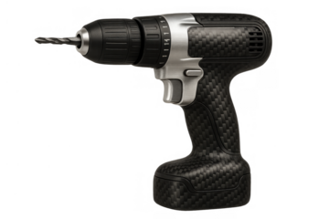 Cordless drill with carbon fiber case, powerful power tool for construction, diy, and home improvement tasks