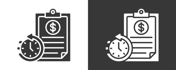 Obraz premium Financial Planning Icon Set Vector Collection Isolated In Black And White