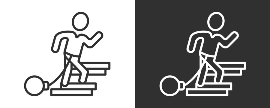 Perseverance Icon Set Vector Collection Isolated In Black And White