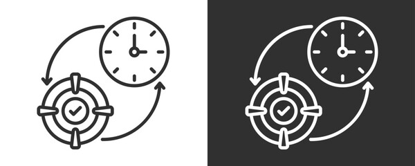 Discipline Icon Set Vector Collection Isolated In Black And White