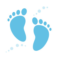 Baby boy footprint icon
