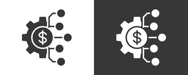Fintech Icon Set Vector Collection Isolated In Black And White