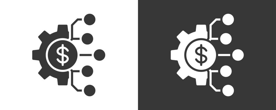 Fintech Icon Set Vector Collection Isolated In Black And White
