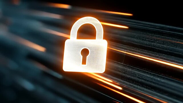 Digital representation of secure locks symbolizing cybersecurity and data protection in technology