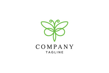 butterfly line logo icon design template flat vector style ideal for beauty branding wellness centers natural product packaging corporate identity concepts minimalist marketing graphics and modern.