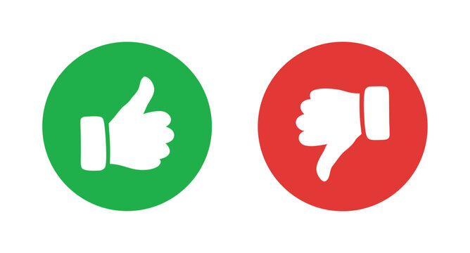 Thumb up and thumb down icons
