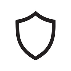 vector shield outline icon