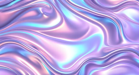 Obraz premium Holographic Liquid Wave Abstract Background
