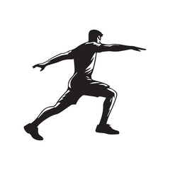 vector silhouette of a man running