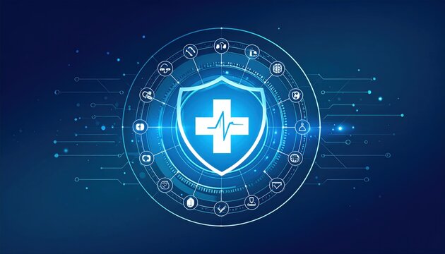 Health care icon and medical technology innovation concept design eps10 vector