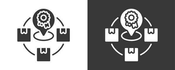 Brand Positioning Icon Set Vector Collection Isolated In Black And White