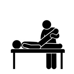 Physiotherapy movement illustration for injury and mobility recovery.