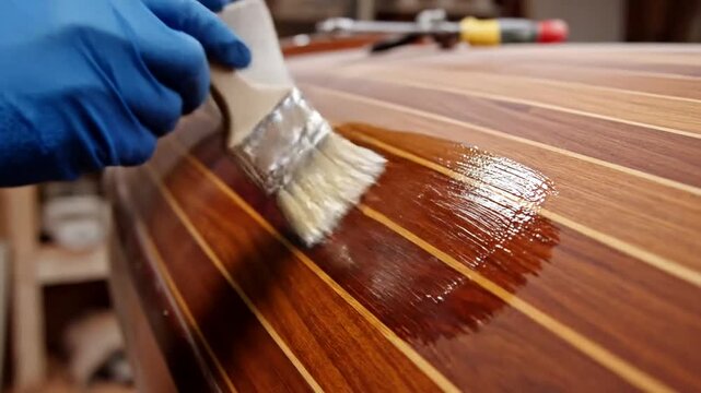 Crafting a Wooden Boat with Careful Finishing Touches