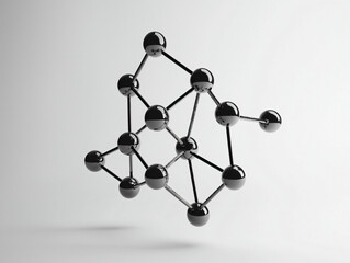 Abstract representation of molecular structure in three-dimensional space