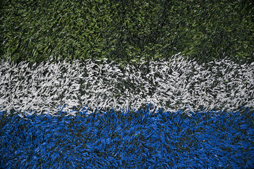 erba colorata di un campo di calcetto