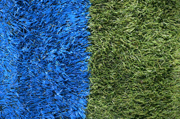 erba colorata di un campo di calcetto