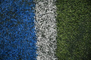 erba colorata di un campo di calcetto