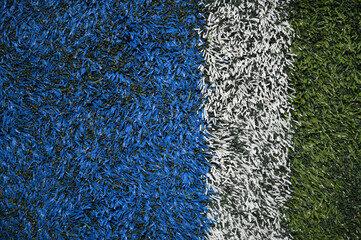 erba colorata di un campo di calcetto