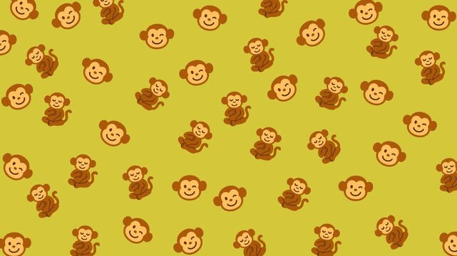 Monkey doodle faces for designs, prints, and childrelated projects with a playful, cartoon aesthetic. Perfect for kids products and creatives.