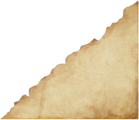 Antique Torn Paper Watercolor with Torn Edges