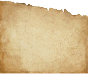 Antique Torn Paper Watercolor with Torn Edges