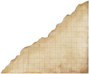 Watercolor Vintage Grid Paper with Torn Edges