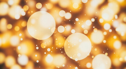 Blurred golden bokeh lights background festive and elegant perfect for Christmas and New Year designs