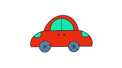 Easy to use car kid car drawing