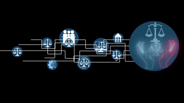 Legal advisor holding global network and legal technology tools, e-discovery automation contracts, and compliance documentation AI case management lawtech systems workflow analysis.
