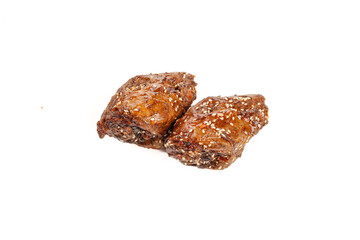 Spiced Glazed Rabbit Meat with Sesame Seeds - Traditional Cooked Game Meat Cuisine