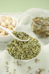 Lotus Leaf Tea Granules Made from Dried Young Leaves with Strong Natural Flavor for Summer Herbal Beverage