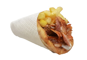 pita gyros greek meat street fast food
