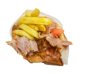 pita gyros greek fast food meat and potatoes