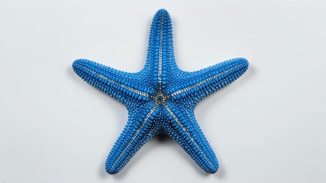 A blue starfish with a plain