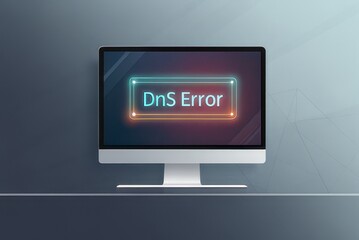 Computer Monitor displaying a DNS error message