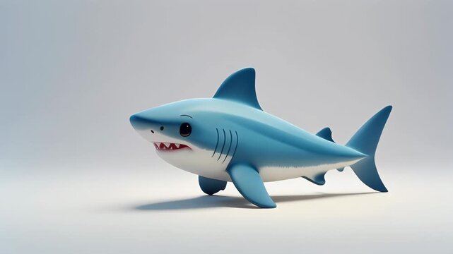 A small chibi shark with a plain