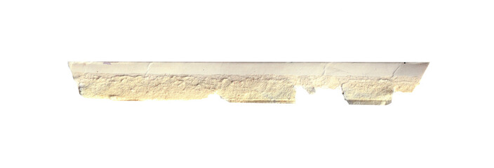 paper craft stick on a white background. Brown paper torn or ripped pieces of paper isolated on white.