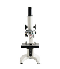 Microscope isolated on white background.