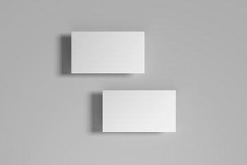 Two Floating Paper Card Mockups for Branding Design