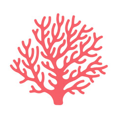 Obraz premium Stylized coral illustration with textured surface and branching structure isolated on white background