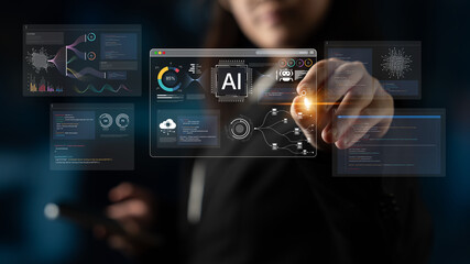 An AI development environment dashboard. This platform provides tools for coding, data science, and visualizing machine learning models, from the initial algorithm to the final application. Fermion
