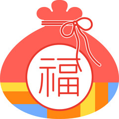 설날과 새해를 상징하는 복주머니 이미지로, 전통적인 한국 명절 분위기와 행운&middot;길운&middot;소망을 담은 복 기원 컨셉의 따뜻한 명절 이미지